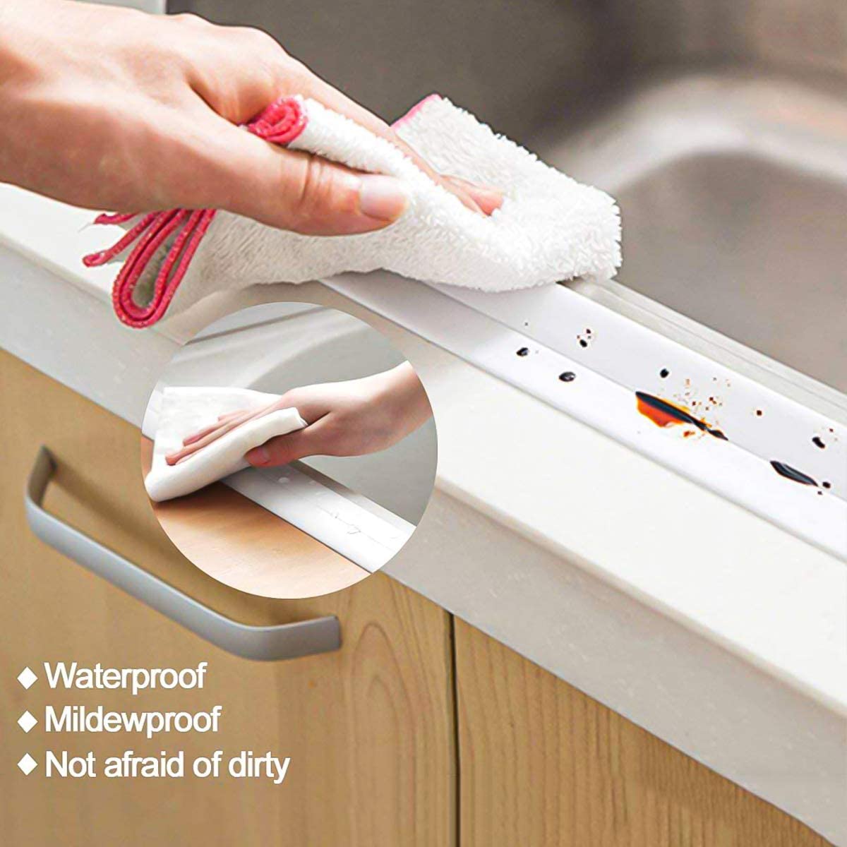 White Multi-purpose Self-adhesive PVC Repair Waterproof Bonder Tape Sealing Strip Sink Bathroom Wall Corner Sticker Tapes
