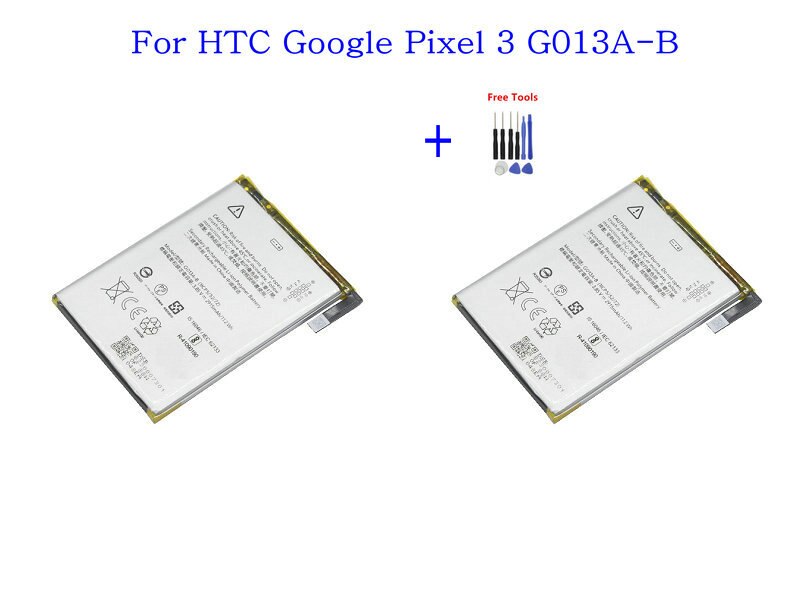 2X2915Mah/11.20Wh G013A-B Telefoon Vervangende Batterij Voor Htc Google Pixel 3 Batterijen + Repair Tool Kits