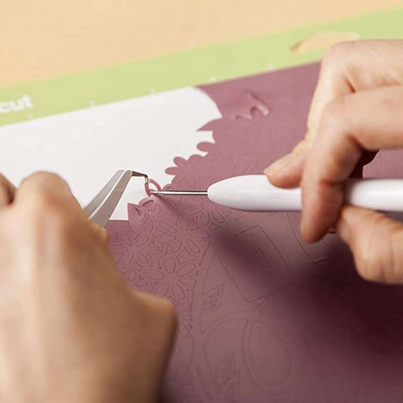 Vinyl Weeding Scrap Collector,Craft Vinyl Weeding Tool Set Dried Flower Basic Handmade Tools for Lettering Scrapbooking