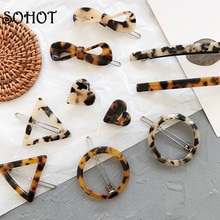 SOHOT Neue Essigsäure Schildpatt Frauen Hairwear Acryl Herz Minimalistischen Haar Clips OL Trendy Haar