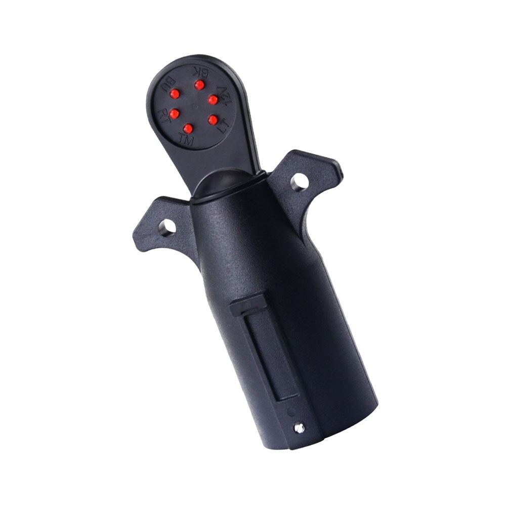 Verdrahtung Circuit-Tester UNS Standard 12V 7 Pin Verdrahtung Circuit-Tester Buchse Erkennen Sonde Stecker Runde Adapter für Anhänger caravan RV