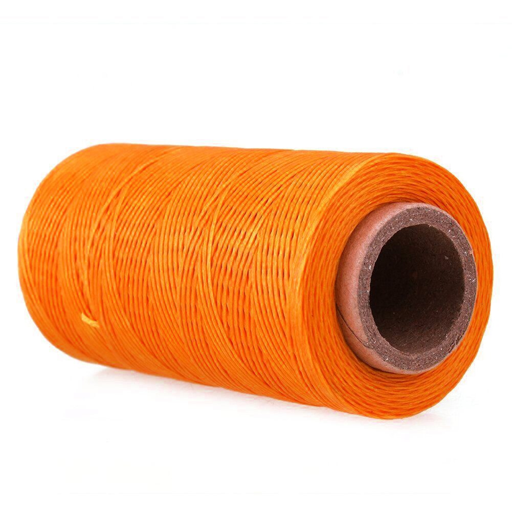 260M 150D 0,8mm Flache Gewachste NäHenne Linie dicke Gewachste Gewinde für Leder gewachste Schnur für Leder Handwerk Hand näHenne Gewinde: Orange