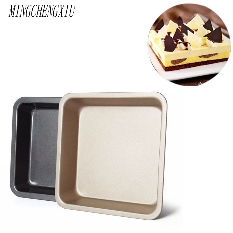 Stainless Steel 20 * 20cm Square Pizza Baking Pan and 100% Heavy Carbon Non-stick Baked Cake Cake Bread Mold Tool Metal Pan