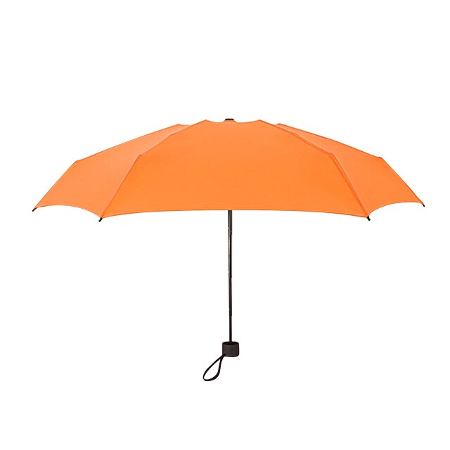 Pieni kokoontaittuva sateenvarjo sateen naiset miehet mini tasku aurinkovarjo tytöt anti-uv vedenpitävä kannettava matkasateenvarjo -40: Oranssi