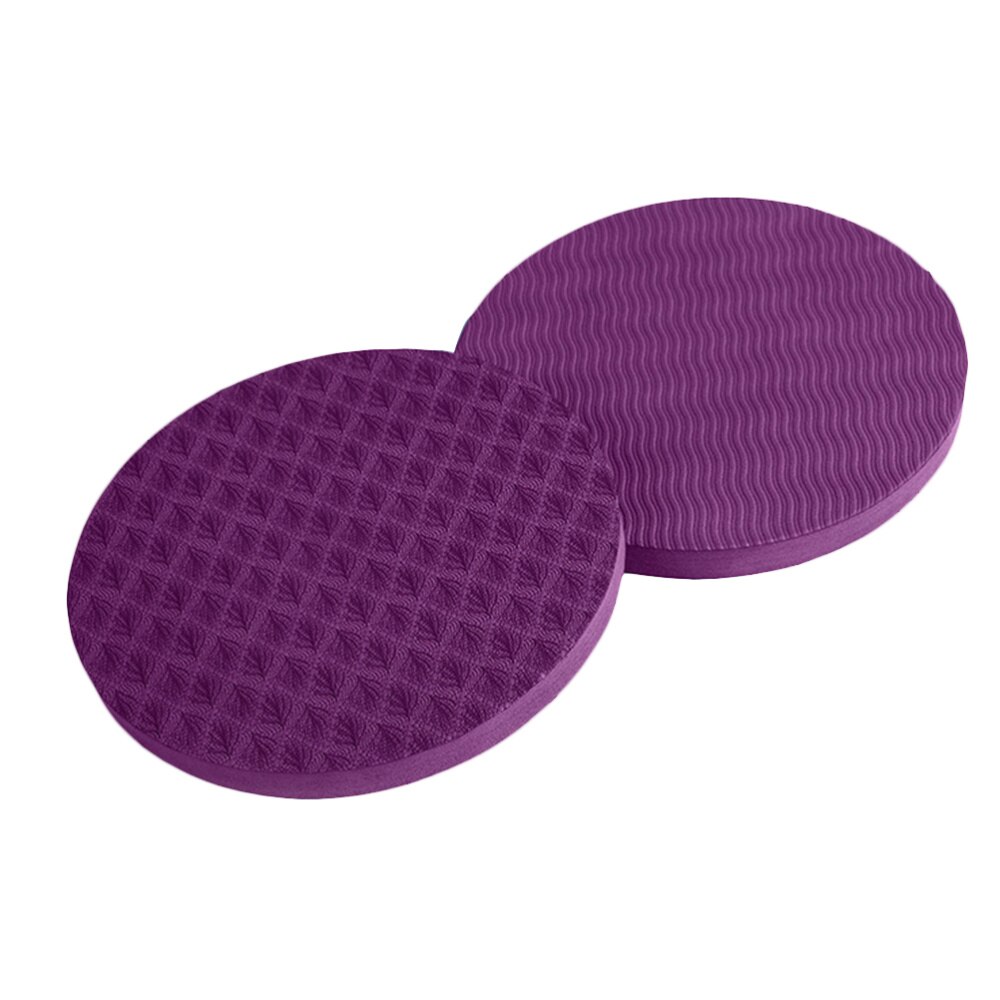 2 Pcs cuscinetti di supporto per Yoga rotondi addensare comodi gomitiere per gomiti protezione per l&#39;equilibrio sportivo Pilates cuscinetti di supporto per allenamento (scuro: Viola