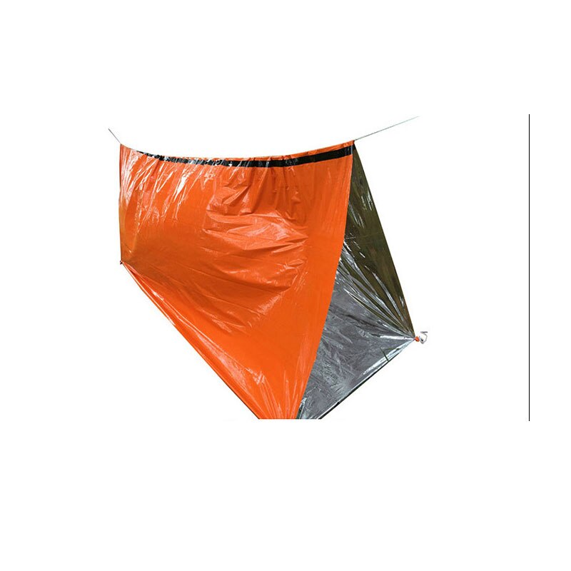 Menfly camping livreddende sovepose jungle camping nødsituation pe aluminium film katastrofehjælp holde varm isolering tæppe