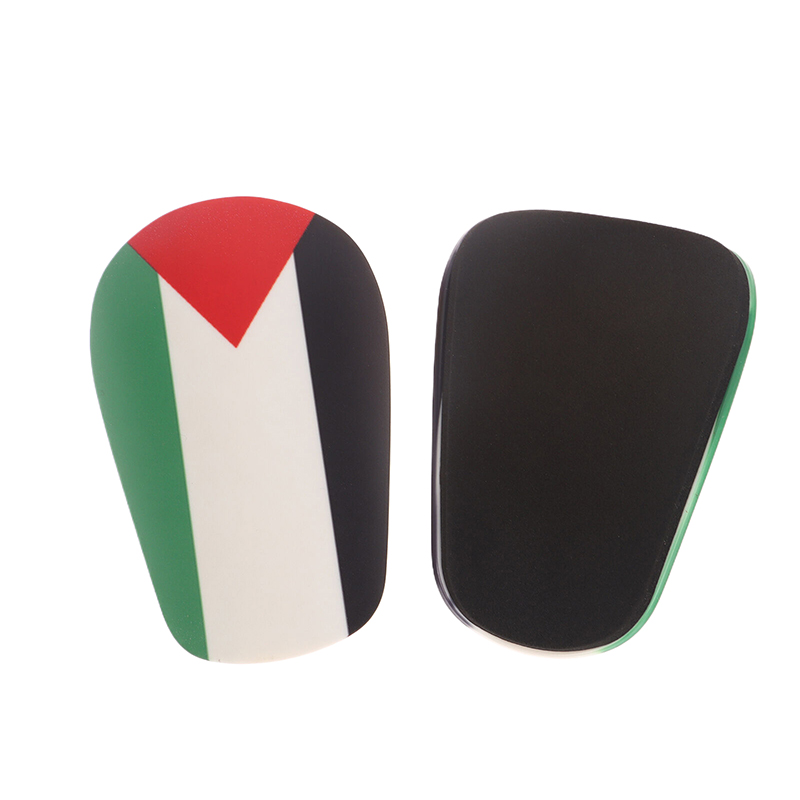 Mini protège-tibias de football pour enfants et adultes, protège-jambes de football, protège-jambes de football, résistant à l'usure, absorbant les chocs, sensation de Palestine, 1 paire