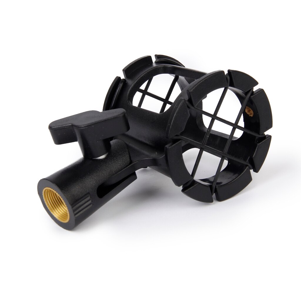Blk universal Microphone Shock Mount For Handheld Microphones w/ Rubber Bands