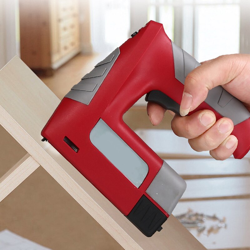 Electric Stapler 4.2V Lithium-ion Cordless Nail Gun Staple Gun Nailer Stapler DIY Tool Wood Frame Portable Woodworking Tool