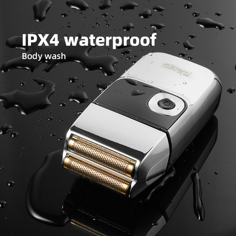 Metal housing 3 speed shaving machine for men electric hair shaver bald head rechargeable electric razor for beard washable