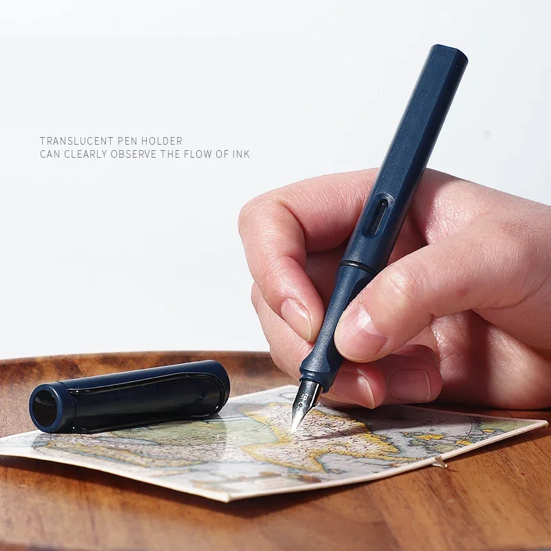 Bolígrafos de tinta de EF/F/0,38mm, pluma estilográfica con capucha para escritura suave, ideal para material escolar de firma, 1 ud.