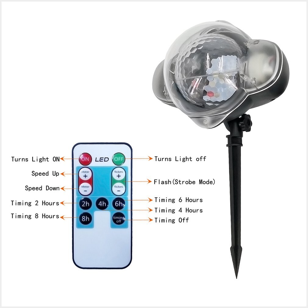Mini Sneeuw Licht Sneeuwvlok Projectie Lamp Led Outdoor Waterdichte Gazon Laserlicht Kerst Dag Projectielamp US/EU/ UK/AU Plug