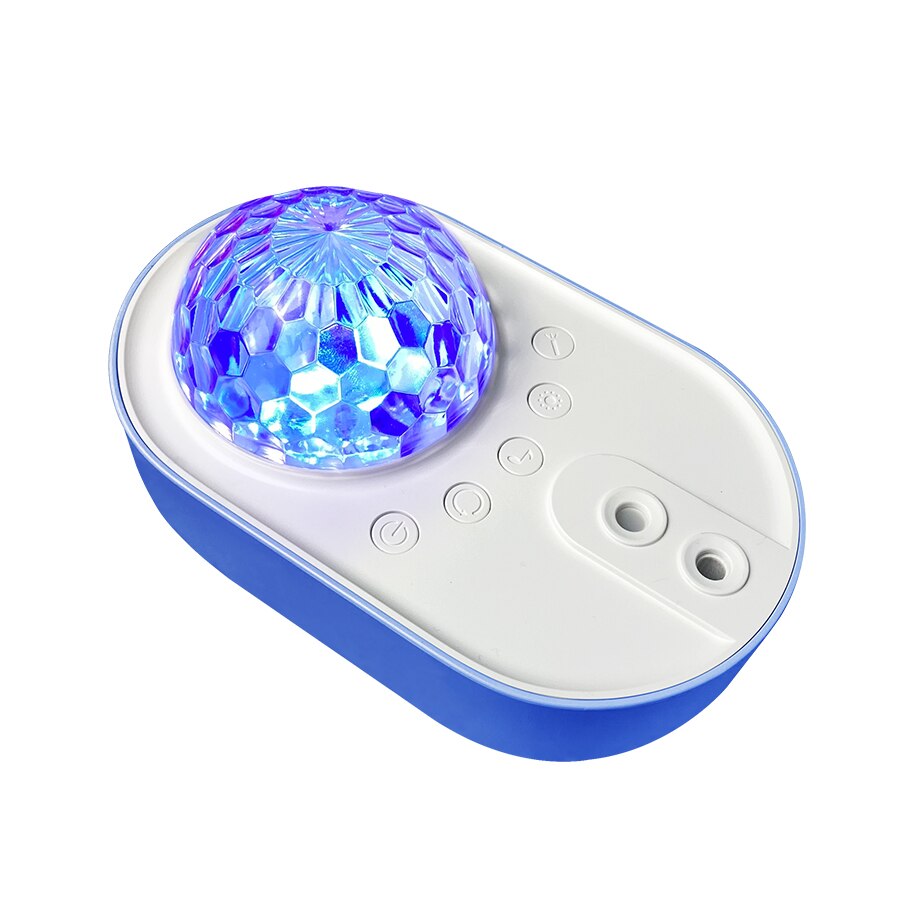 Lucky Stone Ocean Wave Projector Night Light Lamp Bluetooth Music Player Remote Control Water Wave Color Led Projector For Baby: Spaceship Blue