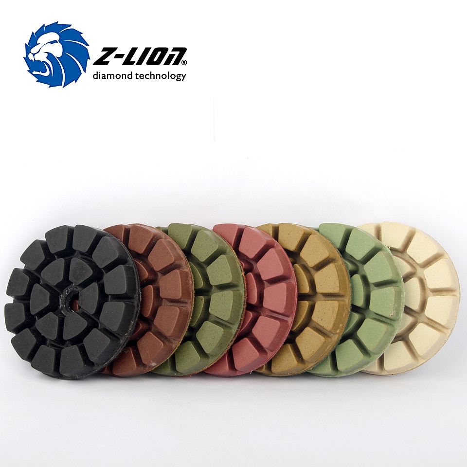 Z-LION 3 "Floor Polijsten Pads 7 Pcs Hars Bond Polijsten Pad Set Diamant Nat Beton Stenen Vloer Polijsten Slijpen disc