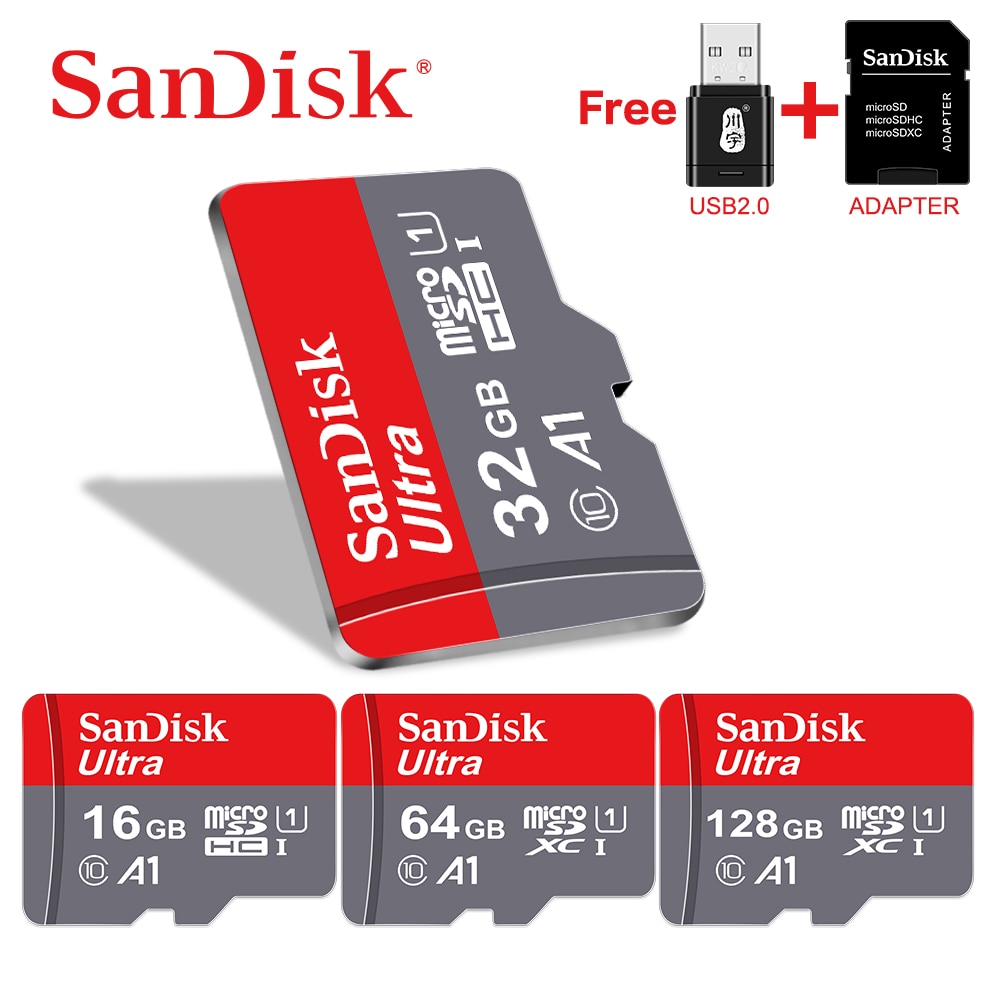 Sandisk 128gb 64gb 32gb 16gb micro sd card A1 Class 10 98mb/s TF usb flash memory card original microsd cards cartao de memoria