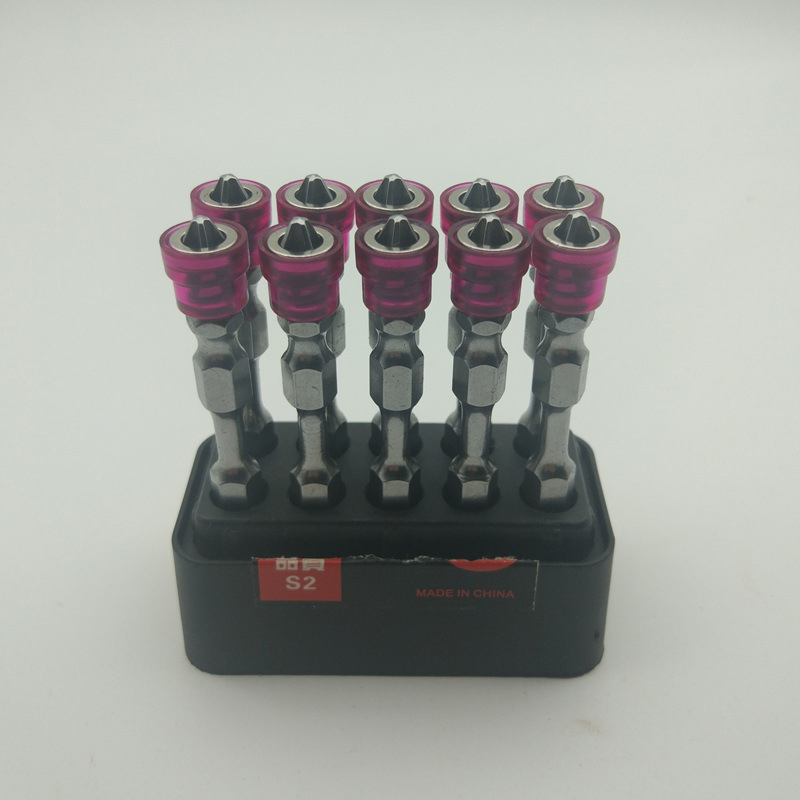 65Mm PH2 Magnetische Schroevendraaier Bit S2 Gelegeerd Staal Cross Phillips Dubbele Head Hex Shank Schroevendraaier Bits Magnetische Ring