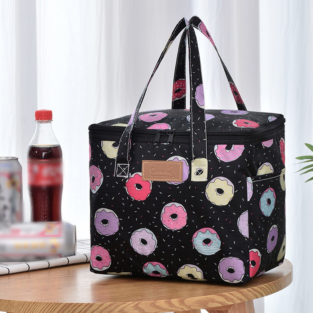 Functional Pattern Cooler Lunch Box Portable Insulated Canvas Lunch Bag Thermal Food Picnic Lunch Bags For Women Kids Handbags: 5