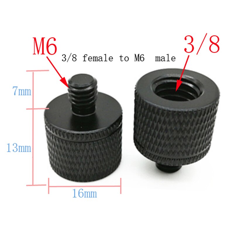 M6 M8 M10 to 1/4 or 3/8 Male to Female Screw Mount Adapter Tripod Plate Screw for SLR camera photography accessories: M6 Gong to 38 Mu