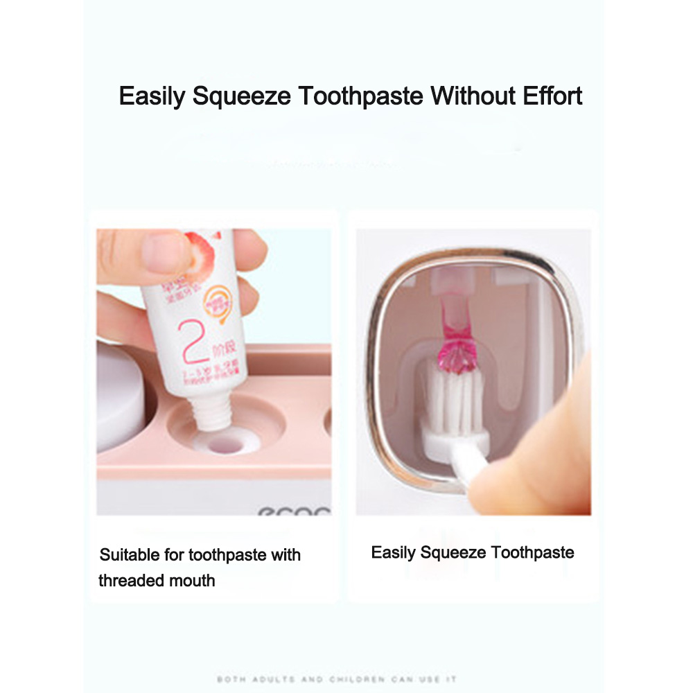 Automatic Toothpaste Dispenser Set with Wall Mounted Kids Hands Free Toothpaste Squeezer for Kids for bathroom