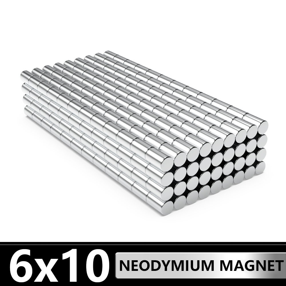 6x10mm Super Strong Round Magnet Powerful Refrigerator Magnets for Fridge, DIY, Building, Scientific, Craft, and Office Magnets
