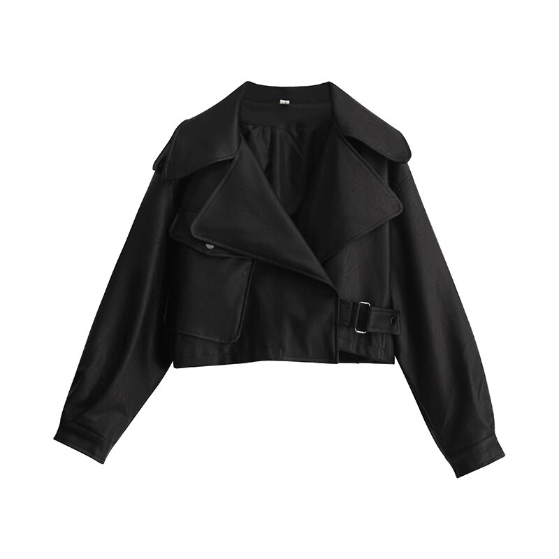 Spring Products Leather Coat Coat Women's Short Jacket High-waiste