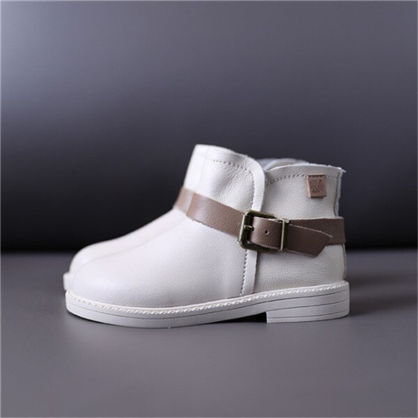 Cuir véritable enfants bottes automne nouvelles chaussures pour enfants semelle souple princesse bébé filles bottes: beige / 25(insole15.8cm)