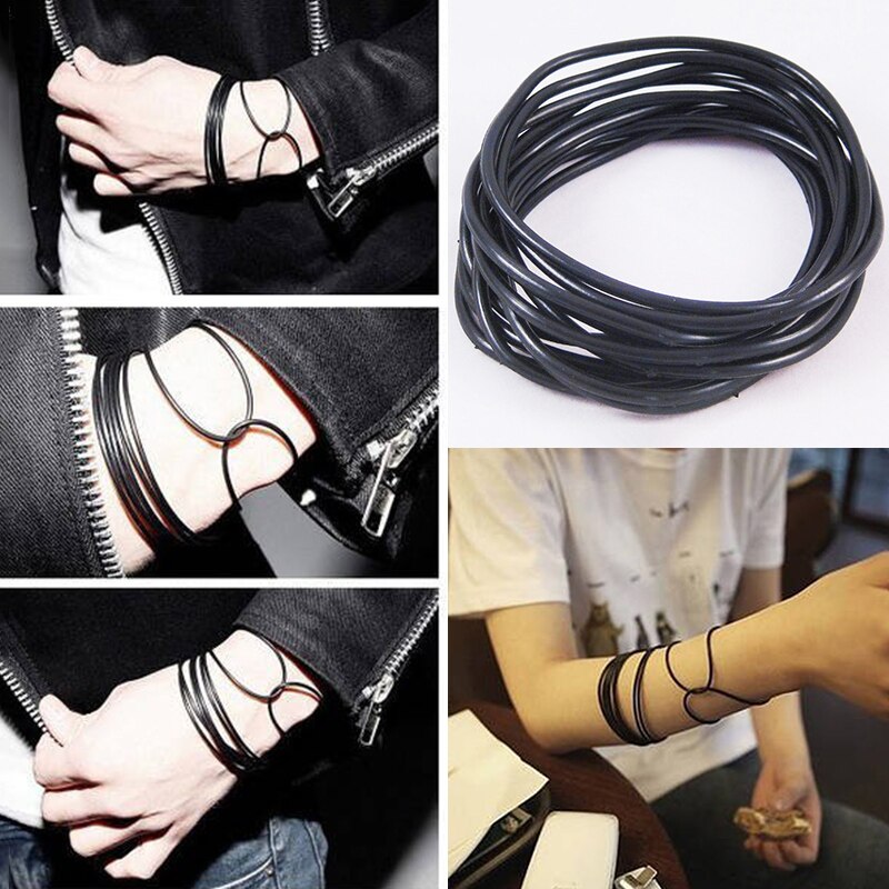 10 stuks puur zwarte armband voor volwassenen en kinderen, sieraden, fluorescerende mooie armbanden, lichtgevende gelei, siliconen,  u9 6