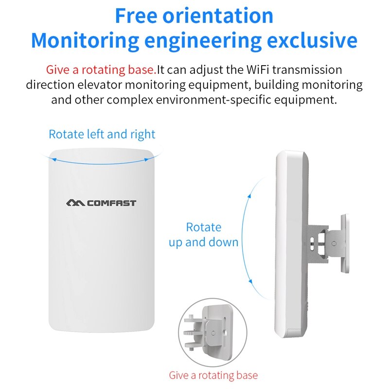 Pont sans fil extérieur 5.8Ghz 300Mbps 3KM 11DBi CPE WIFI routeur Wifi amplificateur de Signal répéteur d'extension