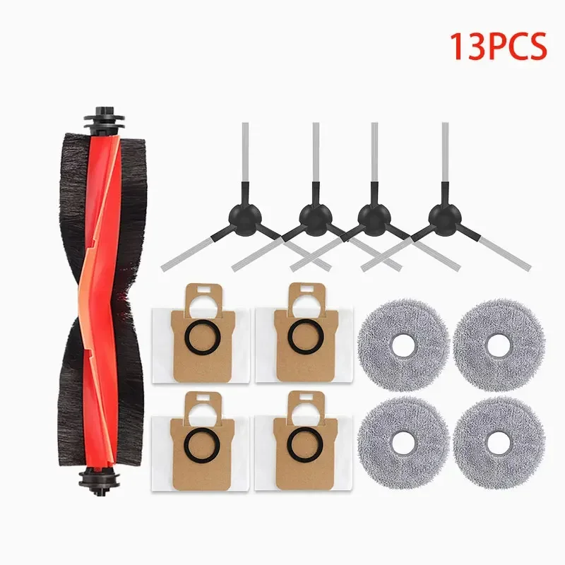 Piezas de accesorios para Robot aspirador Xiaomi X20 Max / D109GL, cepillo principal, Cepillo Lateral, filtro Hepa, paño de mopa, reemplazo de bolsa de polvo: Blanco