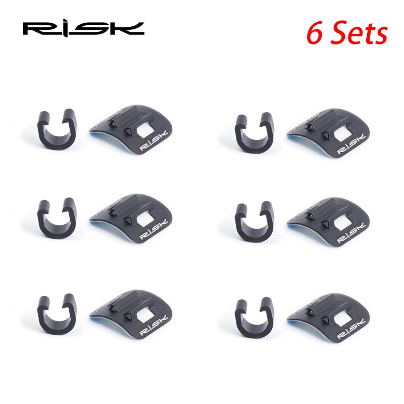 RISK Alloy 3M Stick on Cable Guide Tube/line Guide Adapter For Bike Shifter Brake Housing C Buckle Guides 3M adhesive attached: Default Title