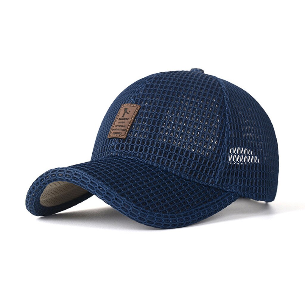 Sagace Hoeden Stijlvolle Mannen Solid Colid Mesh Ademend Outdoor Bescherming Zonnehoed Wilde Baseball Cap Шапка Женская Gorras: Blauw