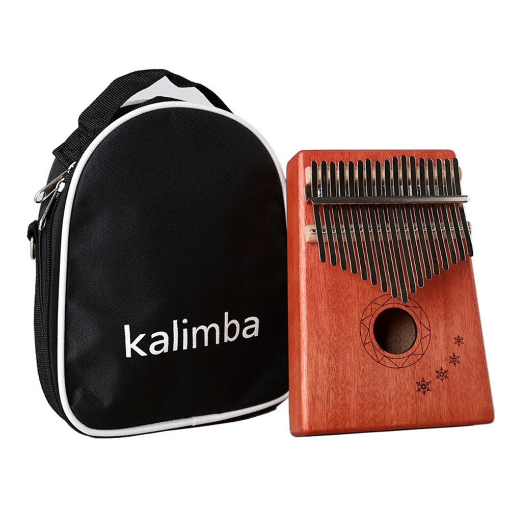 17-- toetsen kalimba duimpiano speelgoed mini body houten vinger muziekinstrument kit voor beginnende muziekliefhebbers met opbergkoffer: A3