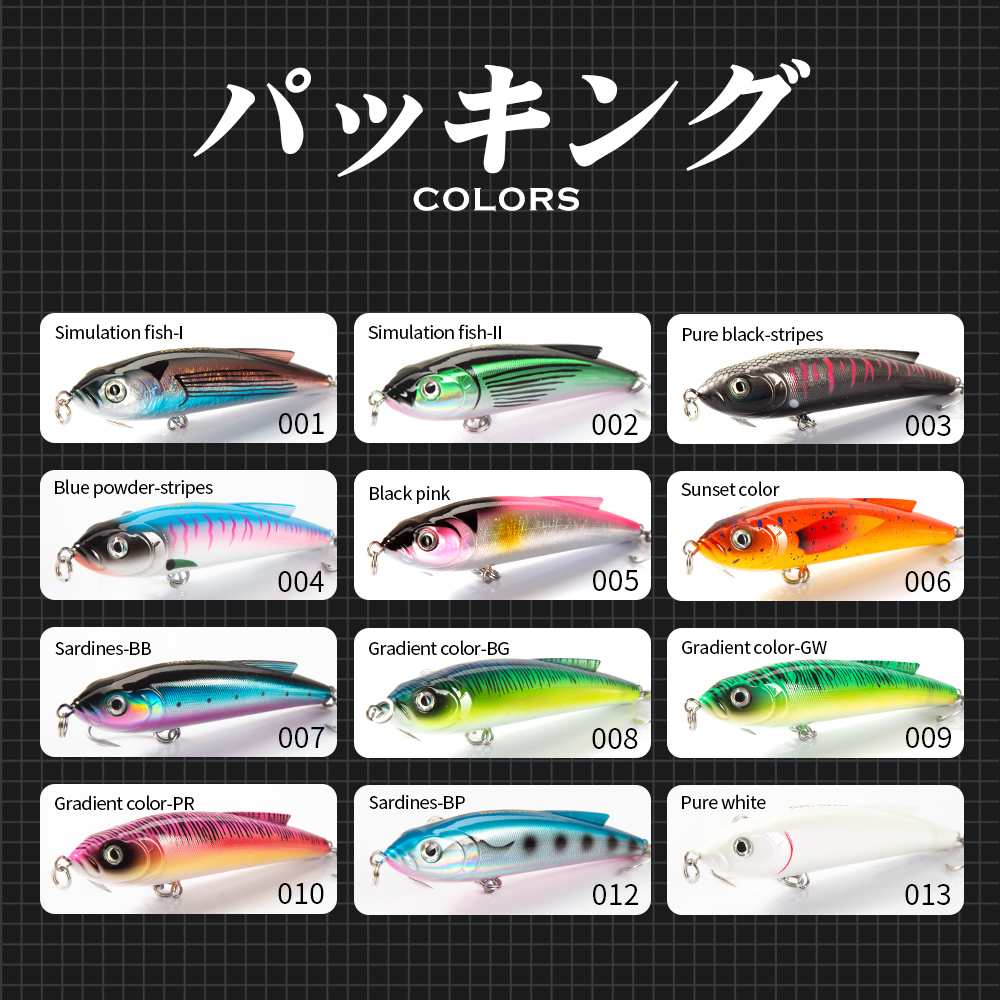 Hunthouse GT Matita Richiamo di Pesca 140mm 70g Traina Acqua Salata Affondamento Stickbait traballante Trota Artificiale Tonno colata Spigola