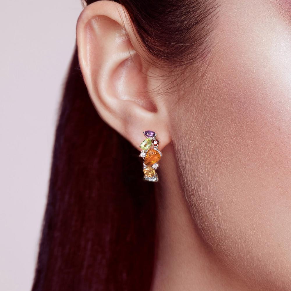 Santuzza Zilveren Oorbellen Voor Vrouwen 925 Sterling Zilveren Oorbellen Zilveren 925 Met Stenen Zirconia Brincos Sieraden