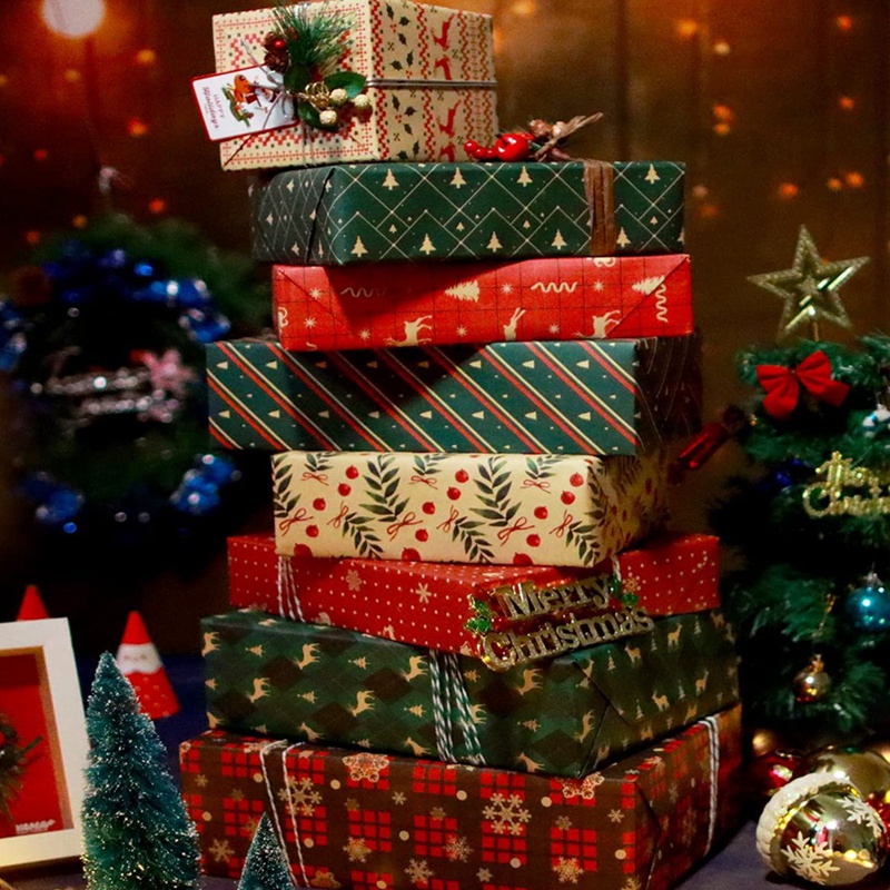 Wrapping Paper Sheets,for Christmas Birthday Party Wrapping Paper Set of 24 Wrap Papers Wrapping Paper