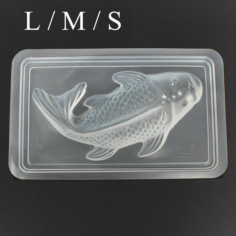 1 stk 3d koi-fisk form plastkage chokolade gelé form diy-sæbe håndlavet sugarcraft form bageforme