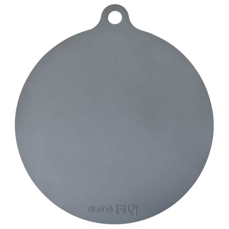 22cm Soft Non-Stick Round Microwave Mat Fryer pad Resistant Silicone Baking Pad Induction cooker mat Table Mate Pastry Tray: Gray