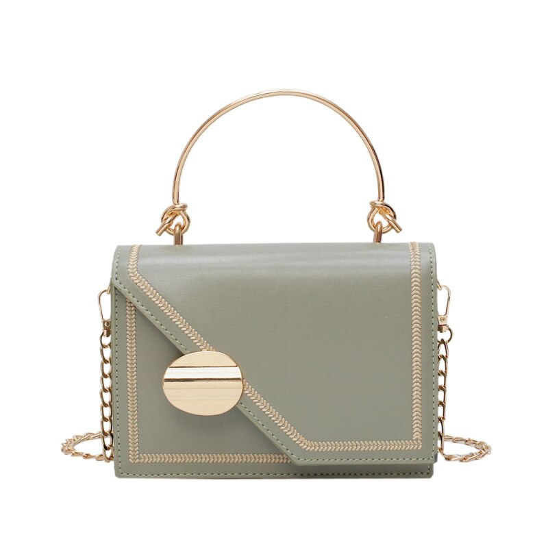 Petit sac à main en cuir PU pour femme, fourre-tout bonne , sac Messenger à serrure avec chaîne à bandoulière de styliste, nouveauté été