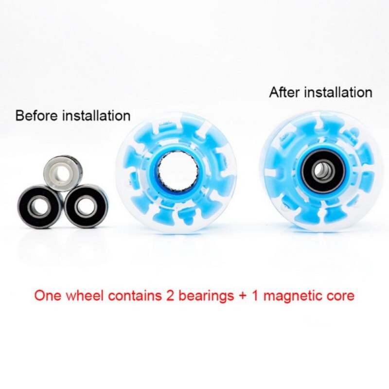 4Pcs Glow Skate Flash Wheel Micro Scooter Flashing Roller Back Rear Skateboard Scooter Ball Roller Wheels
