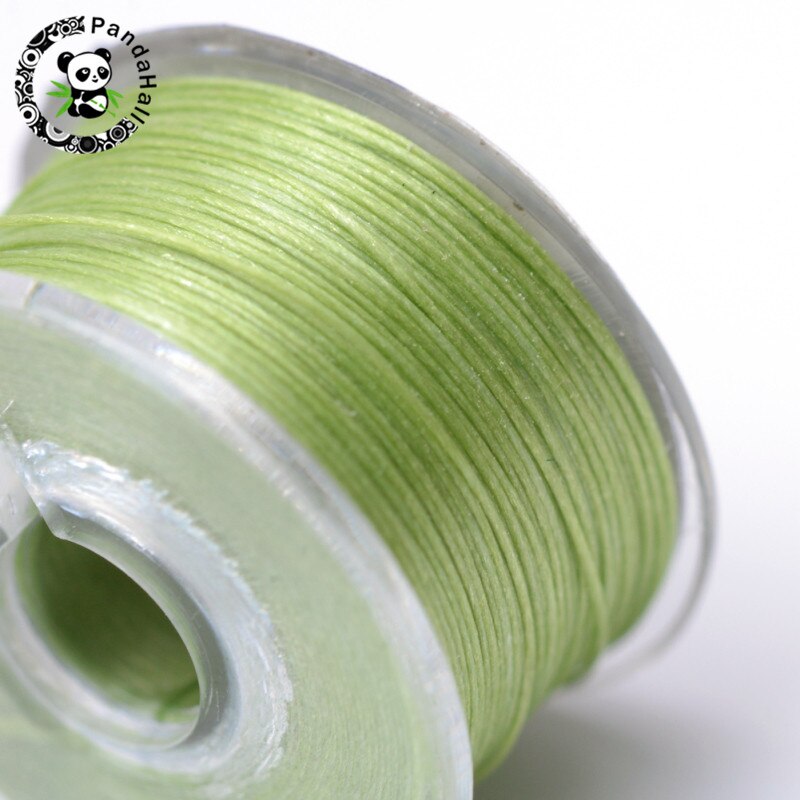 50yards/roll 0,1mm Spezielle Beschichtete Polyester Themen Für Seed Perlen Schmuck Perlen Cords DIY, Die Entdeckungen: YellowGreen