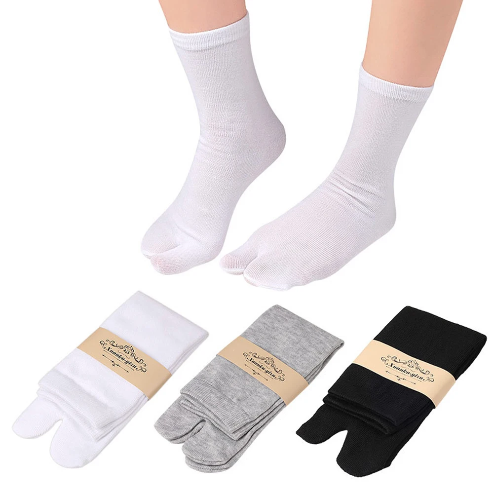 1-5PCS Women/Men Unisex Japanese Kimono Flip Flop Sandal Split Two Toes Sock Tabi Geta Cotton Socks