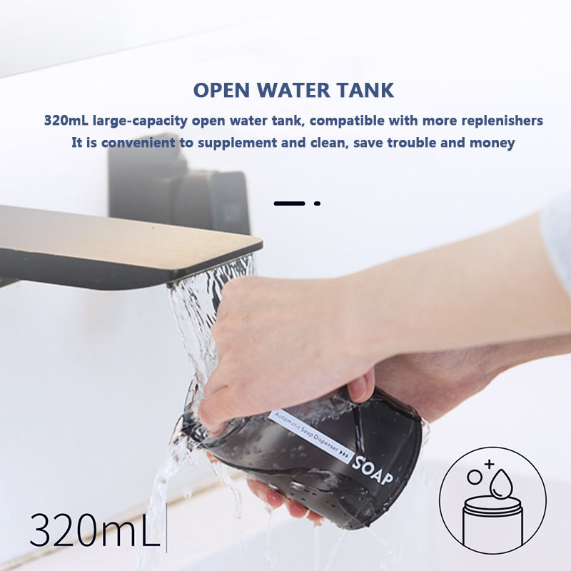 Dispenser di sapone automatico Xiaomi Dispenser di sapone liquido ricaricabile USB da 320ml Display digitale schiuma disinfettante per le mani