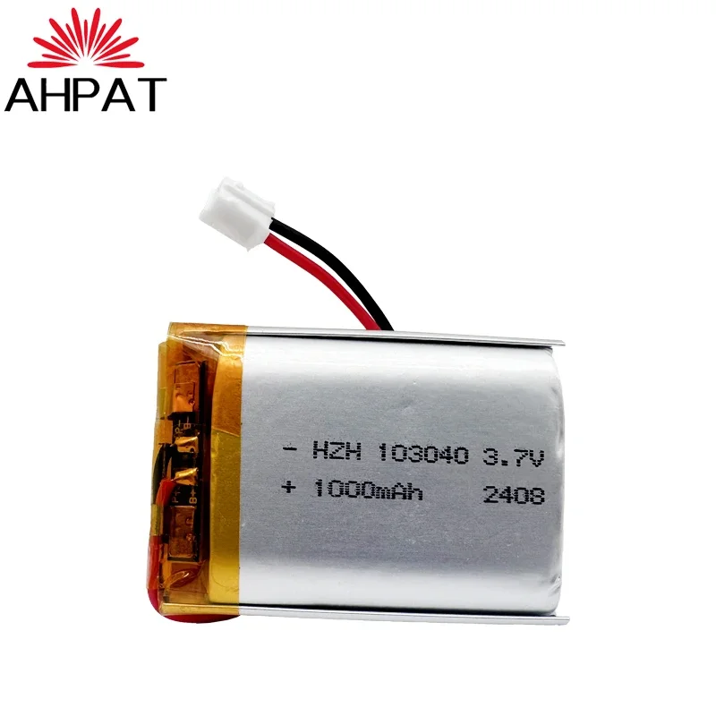 3.7V 803040 1000mAh Rechargeable Polymer lithium ion / Li-ion battery for MP3 player alarm speaker DVD GPS VR Car DVR