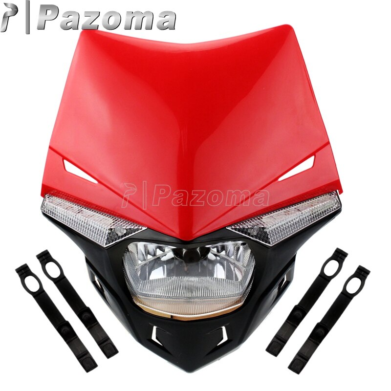 Motorrad Enduro Kopf Licht Supermoto Moto-Cross Universal- Scheinwerfer Dual Sport für KTM EXC SX SXF XC MX SMR: verrotten