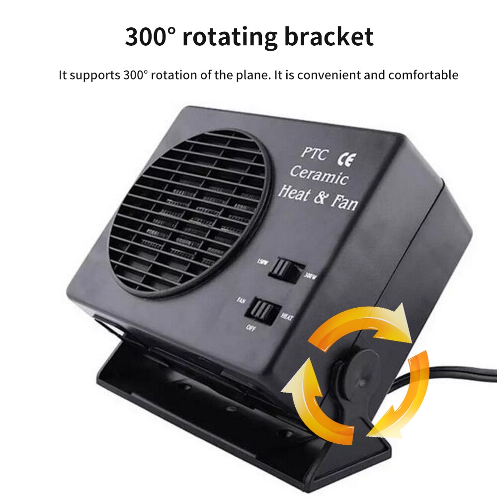 300 W/150 W 12V Auto Ventilator Kachel Schakelaar Keramische Verwarming Warmer Ontdooier Voorruitverluchting Auto Elektrische Verwarming fans Instant Verwarming