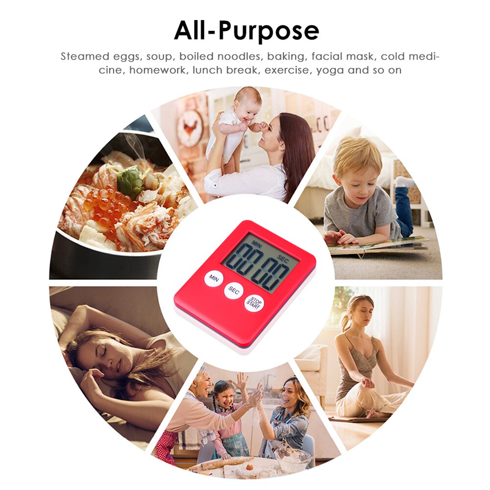 Lcd digital kitchen timer alarm clock count up cou grandado