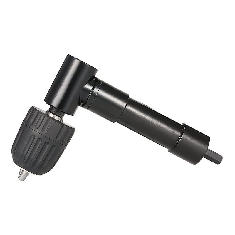 Taladro eléctrico de ángulo recto de 90 grados, esquina de 8mm, dispositivo de torneado de vástago hexagonal, curva extensible, rango de Portabrocas de tres mordazas, 1-10mm para carpintería: B