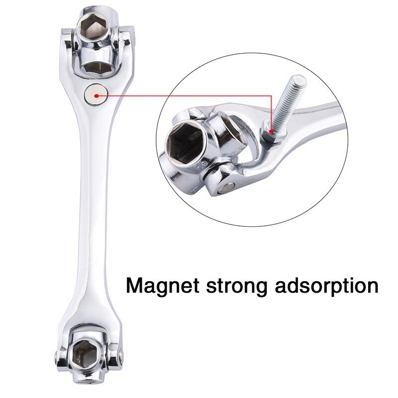 8 In 1multifunctional Double-Ended Torque Ratchet Wrenches Car Repair Disassembly Tools 2-19/8-21/10-22 Socket Wrench