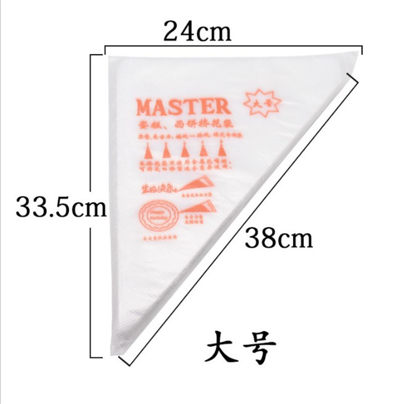100/200/300Pcs Disposable Pastry Bag Decoration Cake Icing Food Bags Cup Preparation Piping Bag Tool Kitchen: L / 300PCS