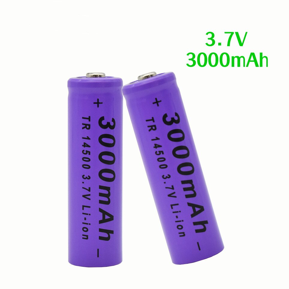 100% 14500 Lithium Batterij 3.7V 3000Mah Oplaadbare Batterijen Kan Lassen Nikkel Vel Bateria Voor Torch Led Zaklamp Speelgoed